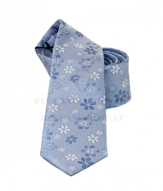  NM Slim Krawatte - Blau geblümt